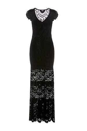 Nightcap Spanish Deep-V Lace Gown