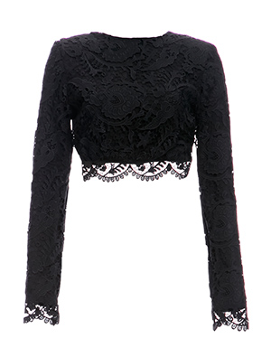 Stone Cold Fox Punk Lace Crop