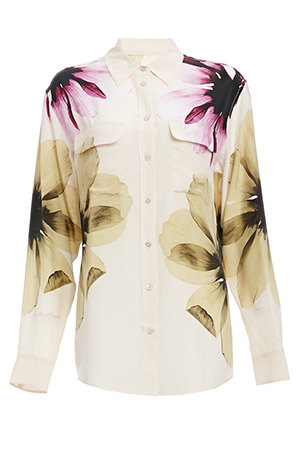 EQUIPMENT Floral Print Signature Silk Shirt