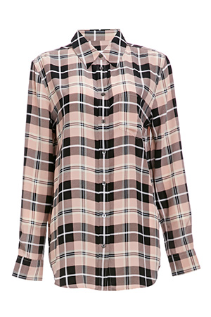 EQUIPMENT Plaid Print Reese Silk Shirt