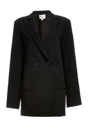 Six Crisp Days Boyfriend Padded Shoulder Blazer