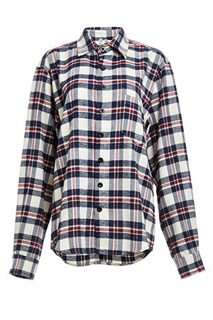 Six Crisp Days Boyfriend Cotton Plaid Shirt