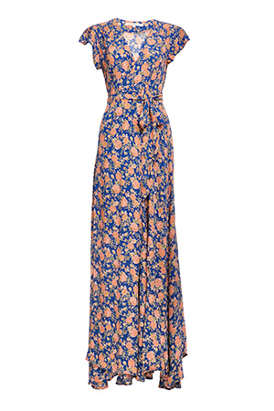 Tularosa Side Floral Wrap Dress