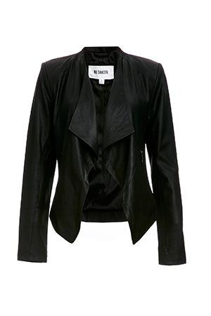 BB Dakota Harper Soft Lamb Leather Jacket in Black | DAILYLOOK