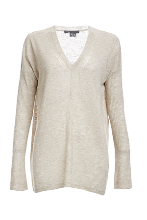 Vince Linen Blend V-Neck Sweater