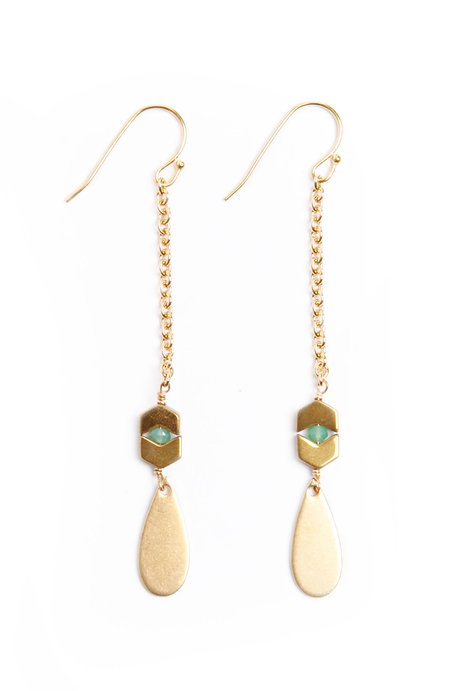 Sandy Hyun 14k Chrysoprase Earrings