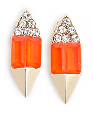 Carolyn Colby 14k Swarovski Crystal Ear Stud Earrings