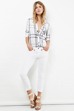 Current/Elliott The Cropped Straight Jeans