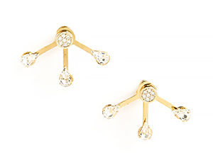 Serefina Trident Ear Jacket Studs