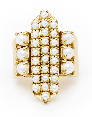 Sandy Hyun 22k Pearl Ring