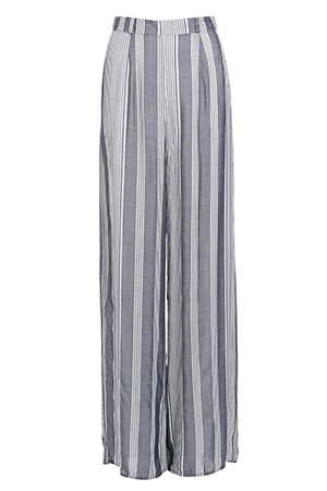 Moon Collection Striped Wide Leg Pants