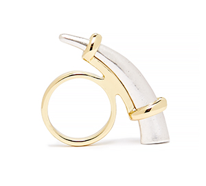 House Of Harlow 1960 Horn Ankole Ring