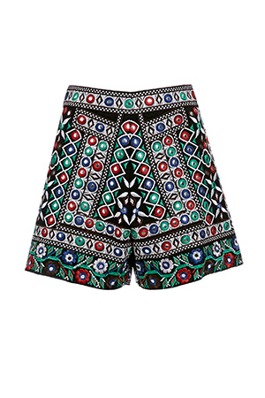 Glamorous Mirror Embellishment Shorts