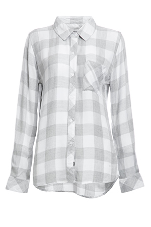 Rails Hunter Plaid Long Sleeve Shirt in Grey | DAILYLOOK