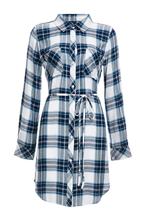 Rails Nadine Button Down Plaid Tunic