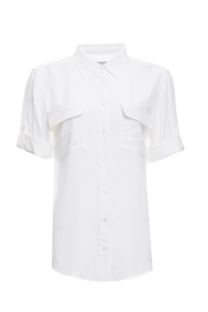 Equipment Short Sleeve Slim Silk Signature