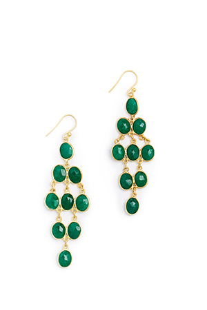 Natalie B Rain Gemstone Chandelier Earrings