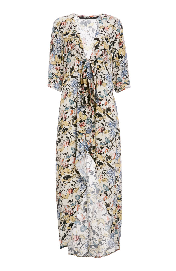 Knot Sisters Morrison Wrap Dress in Floral Multi | DAILYLOOK