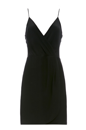 Lavender Brown Silk Wrap Dress