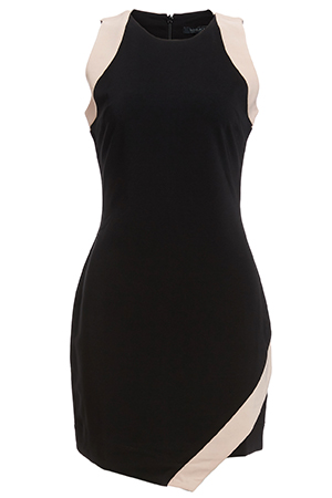 BOBI BLACK Crepe Bodycon Mini Dress