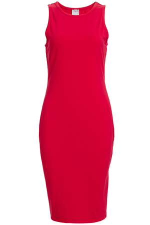 BOBI Fitted Shift Dress with Slit