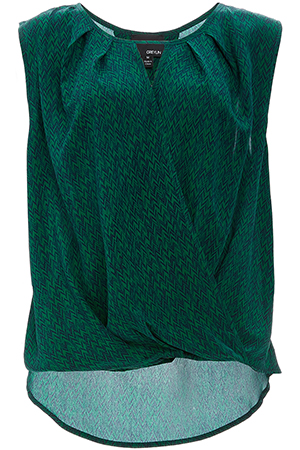 Greylin Chelsie Chevron Print Silk Blouse