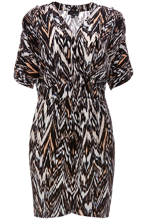 Greylin Rowan Silk Button Sleeve Dress