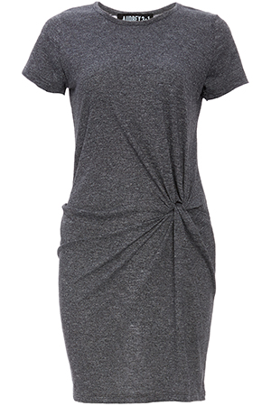 Front Knot Jersey T-Shirt Dress