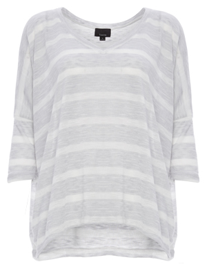 Oversized Striped Knit Top