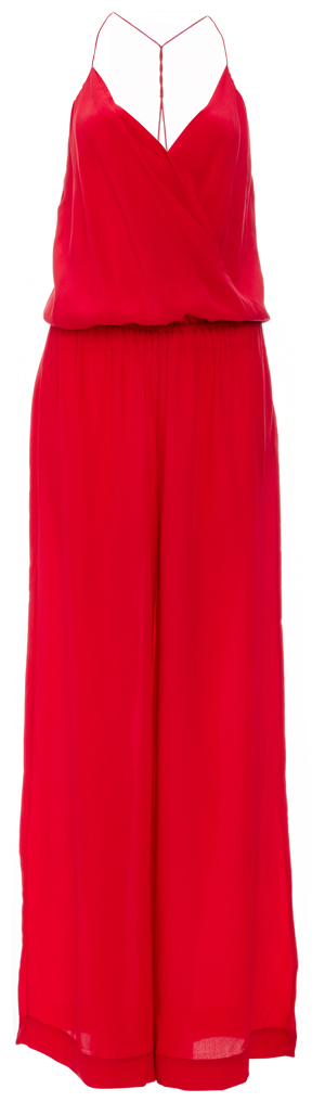 Paula Hermanny Spag Strap Silk Jumpsuit