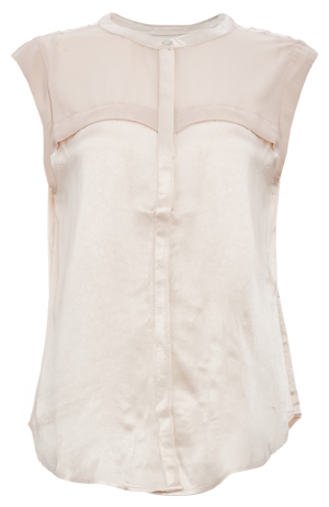 GREYLIN Ananda Sheer Yoke Button Down Top