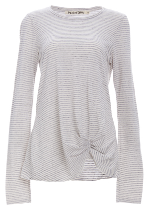 Michael Stars Sydney Stripe Jersey Side Twist Top