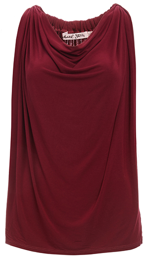 Michael Stars Shirred Cowl Neck Knit Top
