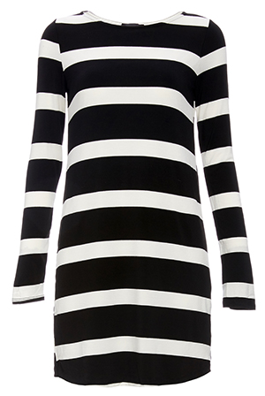 Cosmo Fitted Knit Stripe Dress