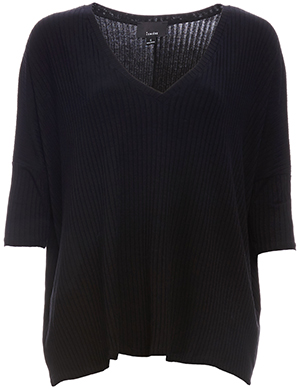 Sonata V-Neck Ribbed Knit Top