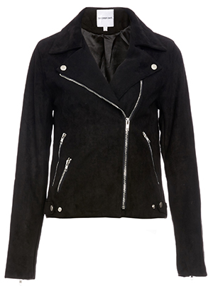 Six Crisp Days Faux Suede Moto Jacket