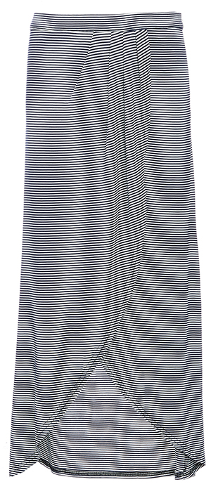 Minkpink Stripe Faux Wrap Midi Skirt