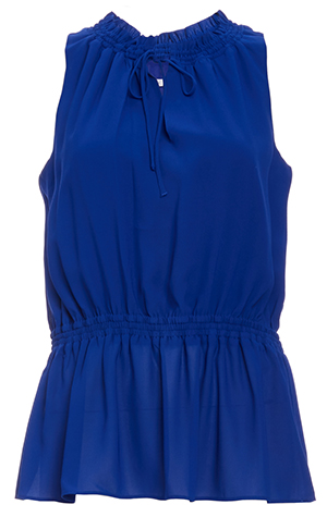 Susana Monaco Day Dream Ruche Neck and Waist Top