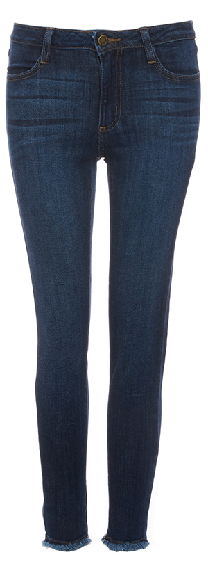 Just Black Chiara Crop Frayed Hem Jeans