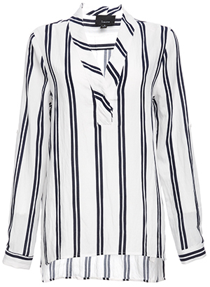 Carina Striped Popover Top