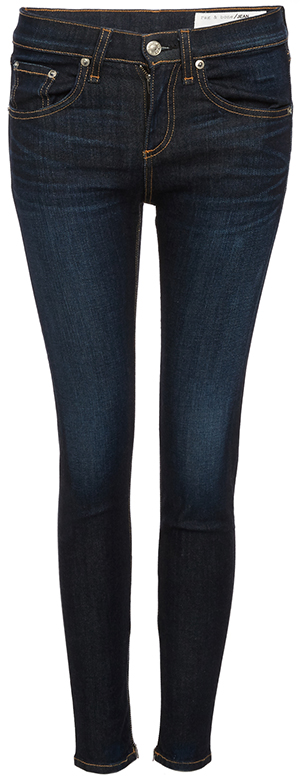 Rag & Bone Zip Ankle Washed Skinny Jeans