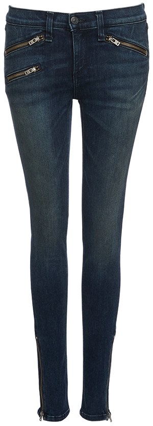 Rag & Bone Mercer Zip Detail Skinny Jeans