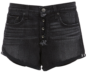 Rag & Bone Button Fly Distressed Denim Shorts