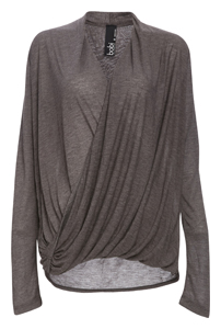 Bobi Shirley Drape Twist Front Top