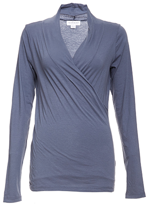 Velvet by Graham & Spencer Penelope Long Sleeve Wrap Front Top