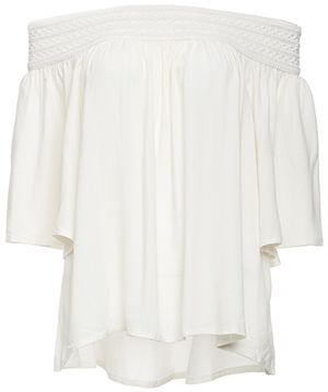 BB Dakota Come Closer Off Shoulder Top w/ Embroidered Band