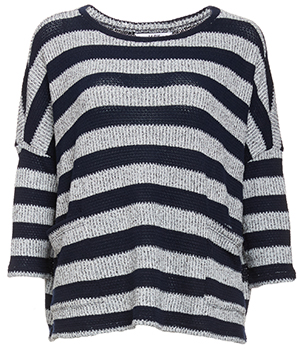 BB Dakota Enough Said Striped Sweater-Knit Top