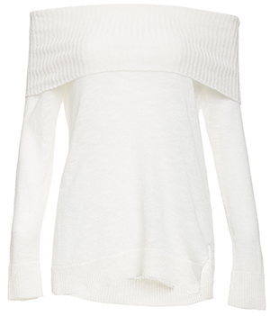 Michael Stars Linen Blend Off Shoulder Top