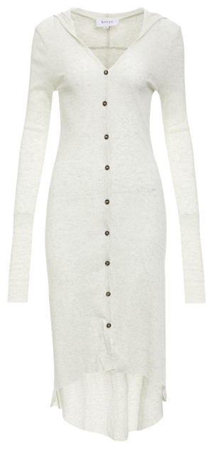 Khloe Rib Knit Heather Cardigan w/ Hood