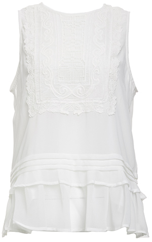 GREYLIN Mary Lace Bib Top